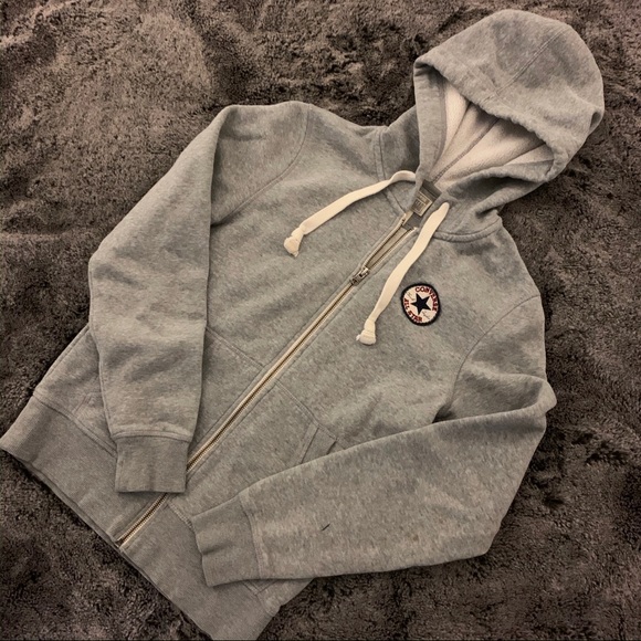 Converse zip-up hoodie sweater